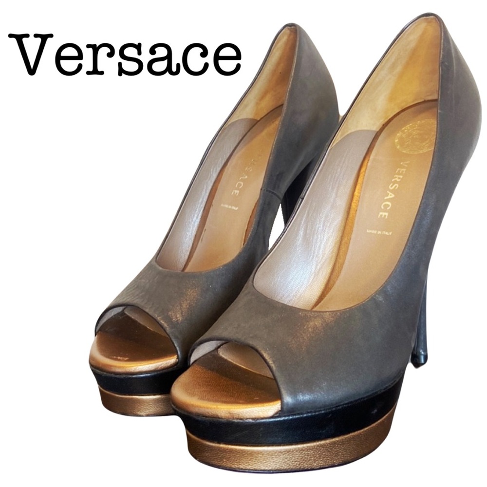 Versace Gray High Stiletto Heels Size 39